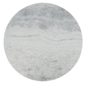 Safavieh MADILYNN Round Coffee Table with Elegant Marble Top and Sculptural Mango Wood Base for Modern Living Black / Light Grey SFV9707B