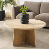 Safavieh Madilynn Round Wood Coffee Table Natural SFV9707C