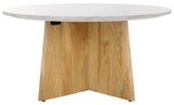 Safavieh Madilynn Round Wood Coffee Table Natural / Light Grey SFV9707D