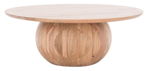 Safavieh Gabribella Round Wood Coffee Table XII23 Natural Wood SFV9709A-2BX