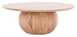 Safavieh Gabribella Round Wood Coffee Table XII23 Natural Wood SFV9709A-2BX