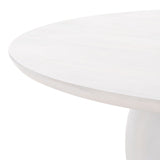 Safavieh Gabribella Round Wood Coffee Table XII23 White Wash Wood SFV9709B-2BX