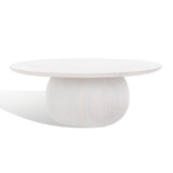 Safavieh Gabribella Round Wood Coffee Table XII23 White Wash Wood SFV9709B-2BX