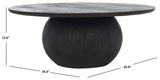 Safavieh Gabribella Round Wood Coffee Table Black SFV9709C-2BX