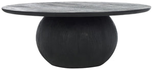 Safavieh Gabribella Round Wood Coffee Table Black SFV9709C-2BX