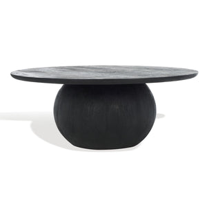 Safavieh Gabribella Round Wood Coffee Table Black SFV9709C-2BX