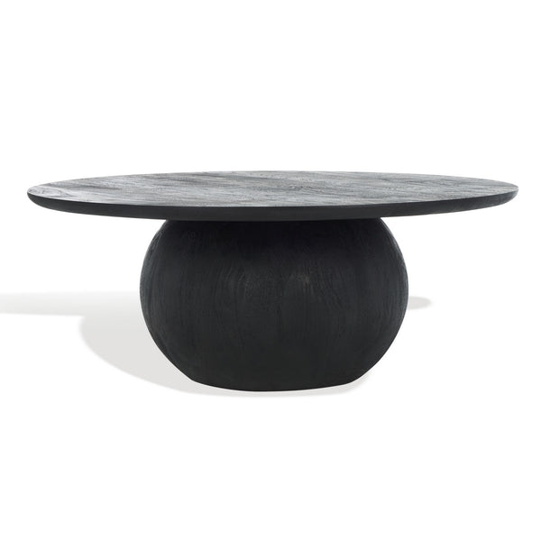 Safavieh Gabribella Round Wood Coffee Table Black SFV9709C-2BX