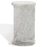 Safavieh Melinda Marble "C" Accent Table XII23 White  Marble SFV9714A