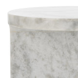 Safavieh Melinda Marble "C" Accent Table XII23 White  Marble SFV9714A