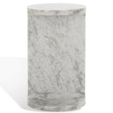 Safavieh Melinda Marble "C" Accent Table XII23 White  Marble SFV9714A