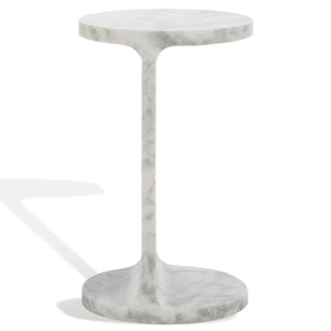 Safavieh Melinda Marble "C" Accent Table XII23 White  Marble SFV9714A