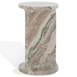 Safavieh Melinda Marble "C" Accent Table XII23 White / Brown Marble SFV9714B