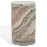 Safavieh Melinda Marble "C" Accent Table XII23 White / Brown Marble SFV9714B