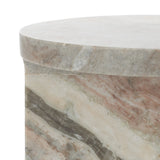 Safavieh Melinda Marble "C" Accent Table XII23 White / Brown Marble SFV9714B