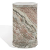 Safavieh Melinda Marble "C" Accent Table XII23 White / Brown Marble SFV9714B