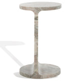 Safavieh Melinda Marble "C" Accent Table XII23 White / Brown Marble SFV9714B