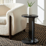 Safavieh Melinda Marble "C" Accent Table XII23 Black Marble SFV9714C