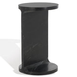 Safavieh Melinda Marble "C" Accent Table XII23 Black Marble SFV9714C