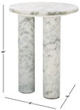 Safavieh Giabella 3 Leg Marble Accent Table White Marble SFV9715A-2BX