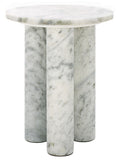 Safavieh Giabella 3 Leg Marble Accent Table White Marble SFV9715A-2BX