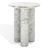 Safavieh Giabella 3 Leg Marble Accent Table White Marble SFV9715A-2BX