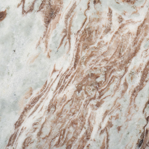 Safavieh Malkin Round Marble Top Coffee Table Brown / Dark Brown 38 IN W x 38 IN D x 15 IN H