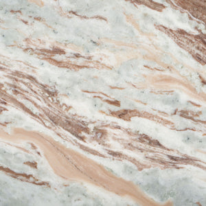 Safavieh Malkin Round Marble Top Coffee Table Brown / Black 38 IN W x 38 IN D x 15 IN H