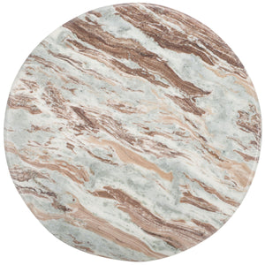 Safavieh Malkin Round Marble Top Coffee Table Brown / Black 38 IN W x 38 IN D x 15 IN H