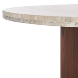 Safavieh Shayna Travertine Coffee Table Travertine / Brown 35 IN W x 35 IN D x 16.5 IN H