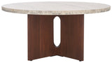 Safavieh Shayna Travertine Coffee Table Travertine / Brown 35 IN W x 35 IN D x 16.5 IN H