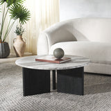 Safavieh Lauresse Round Marble Top Coffee Table SFV9723A-2BX