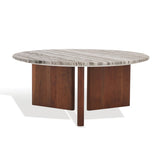 Safavieh Lauresse Round Marble Top Coffee Table SFV9723B-2BX