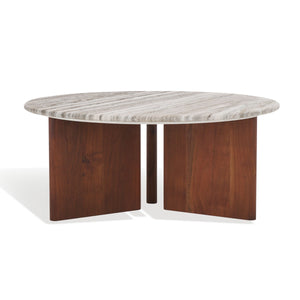 Safavieh Lauresse Round Marble Top Coffee Table SFV9723B-2BX
