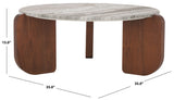 Safavieh Graelyn Marble Top Coffee Table SFV9724B-2BX