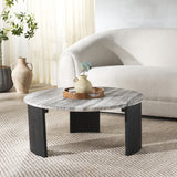 Safavieh Dannica Round Marble Top Coffee Table SFV9725A-2BX