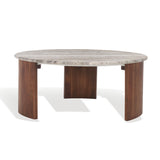 Safavieh Dannica Round Marble Top Coffee Table SFV9725B-2BX