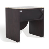 Safavieh Floris Travertine Top Nightstand Black / Travertine SFV9726A