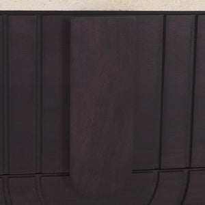 Safavieh Floris Travertine Top Nightstand Black / Travertine SFV9726A