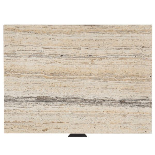 Safavieh Floris Travertine Top Nightstand Black / Travertine SFV9726A