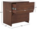 Safavieh Edithe Wood Nightstand Brown SFV9727A