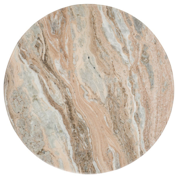 Safavieh Tylee Round Marble Top Coffee Table Brown / Natural SFV9729A-2BX