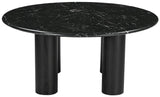 Safavieh Tylee Round Marble Top Coffee Table Black SFV9729B-2BX