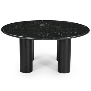 Safavieh Tylee Round Marble Top Coffee Table Black SFV9729B-2BX