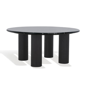 Safavieh Tylee Round Marble Top Coffee Table Black SFV9729B-2BX