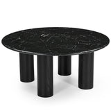 Safavieh Tylee Round Marble Top Coffee Table Black SFV9729B-2BX