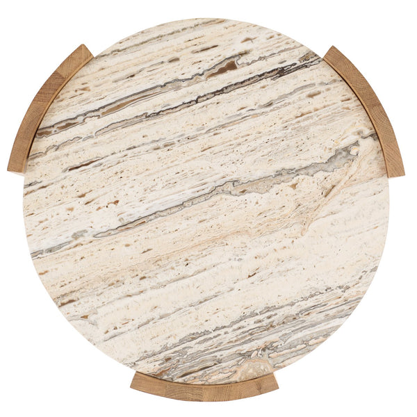 Safavieh Damarcus Elegant Travertine Top Accent Table - Timeless Oak Wood Design For Stylish Home Décor Natural ,Travertine Wood ,Travertine Sfv9730a-2bx