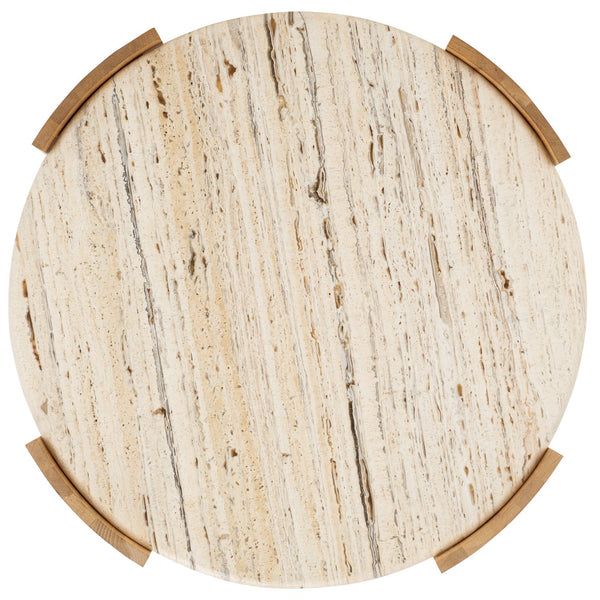 Safavieh Damarcus Elegant Coffee Table With Premium Oak Wood And Stunning Travertine Top For Any Space Natural ,Travertine Wood ,Travertine Sfv9731a-2bx