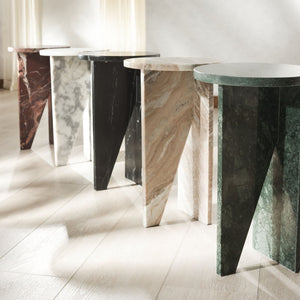 Safavieh DEVLIN Marble Drink Table - Luxe Accent Piece for Modern Spaces, Ideal for Beverages and Decor Red SFV9734D