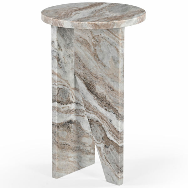 Safavieh Devlin Marble Drink Table Brown SFV9734A