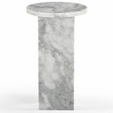 Safavieh Devlin Marble Drink Table White SFV9734B